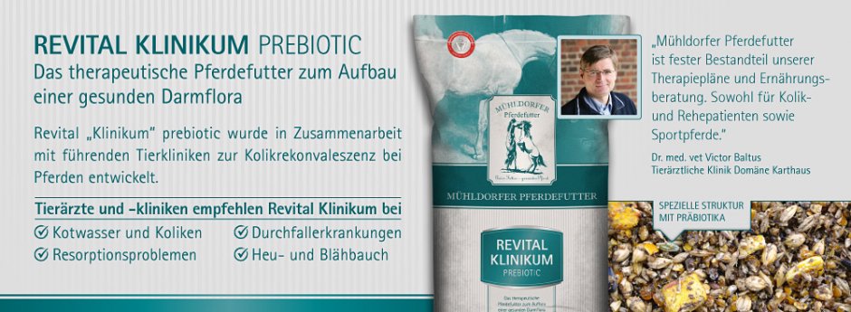 Mühldorfer Pferdefutter Revitopur prebiotic 3kg für die Darmflora 