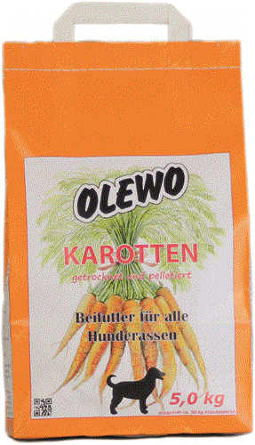 Olewo Karotten Pellets für Hunde 5 kg
