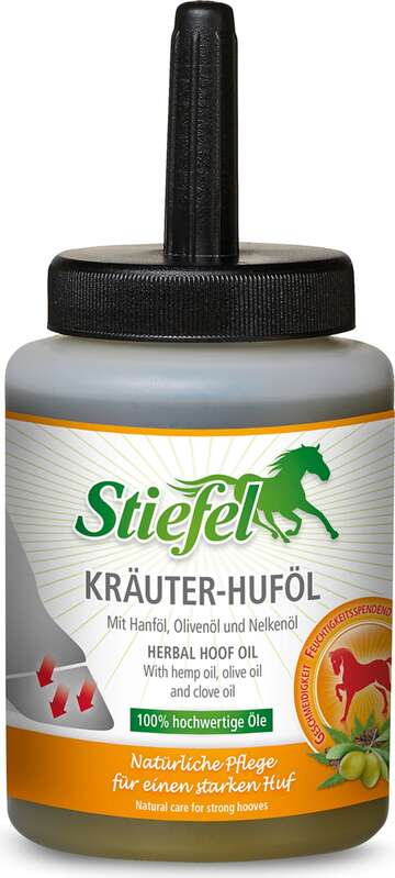 Stiefel Kräuter Huföl Dose mit Pinsel